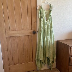 Free People Asymmetrical Light Green Dress